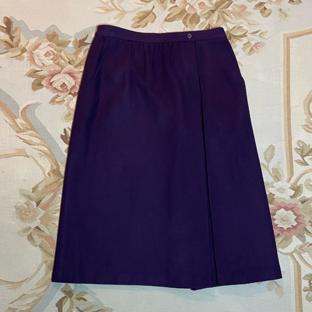 Personal Elegant Dark Purple A-Line Skirt
